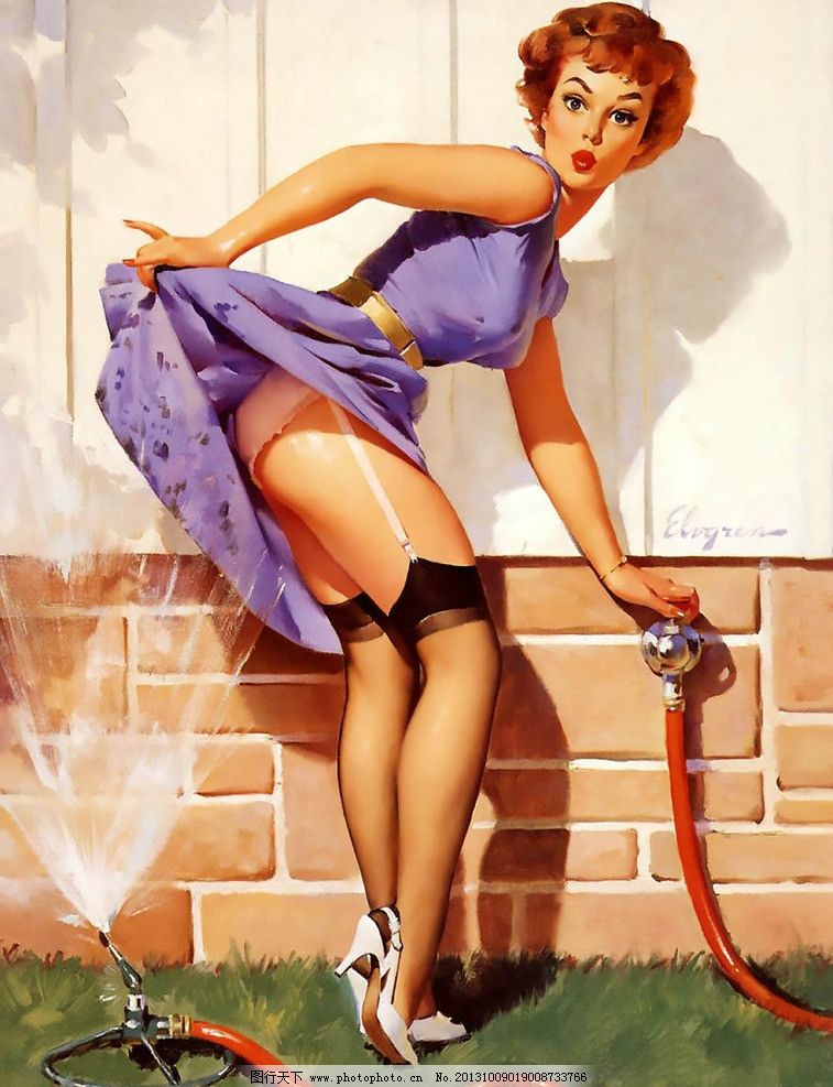 欧美复古招贴画 复古欧美美女 插画设计素材 欧美美女 复古美女 人物 绘画 美女招贴画 绘画书法 文化艺术 设计 Pin up girl 欧美复古美女招贴画 女性妇女 人物图库 300DPI JPG 性感 美女 水龙头 600DPI