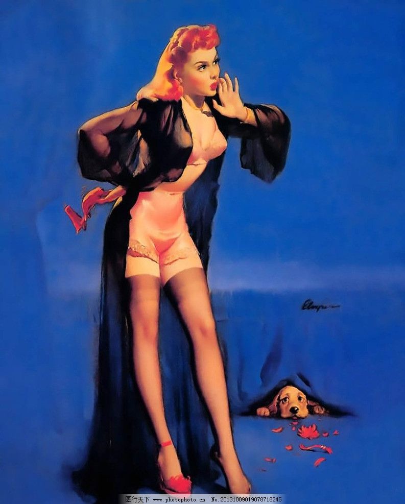 欧美复古招贴画 复古欧美美女 插画设计素材 欧美美女 复古美女 人物 绘画 美女招贴画 绘画书法 文化艺术 设计 Pin up girl 欧美复古美女招贴画 女性妇女 人物图库 300DPI JPG 性感 美女 狗 72DPI