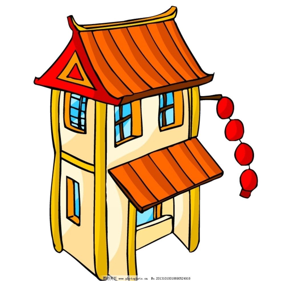 中式建筑细节手绘