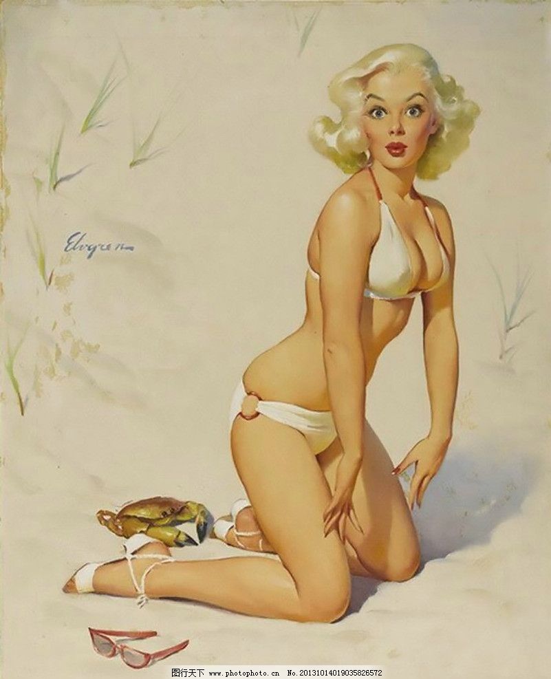 欧美复古招贴画 复古欧美美女 插画设计素材 欧美美女 复古美女 人物 绘画 美女招贴画 绘画书法 文化艺术 设计 Pin up girl 欧美复古美女招贴画 女性妇女 人物图库 性感 美女 泳装 螃蟹 72DPI JPG