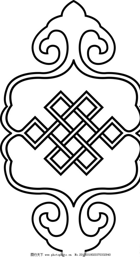 蒙古族图案纹样花纹民族元素传统文化