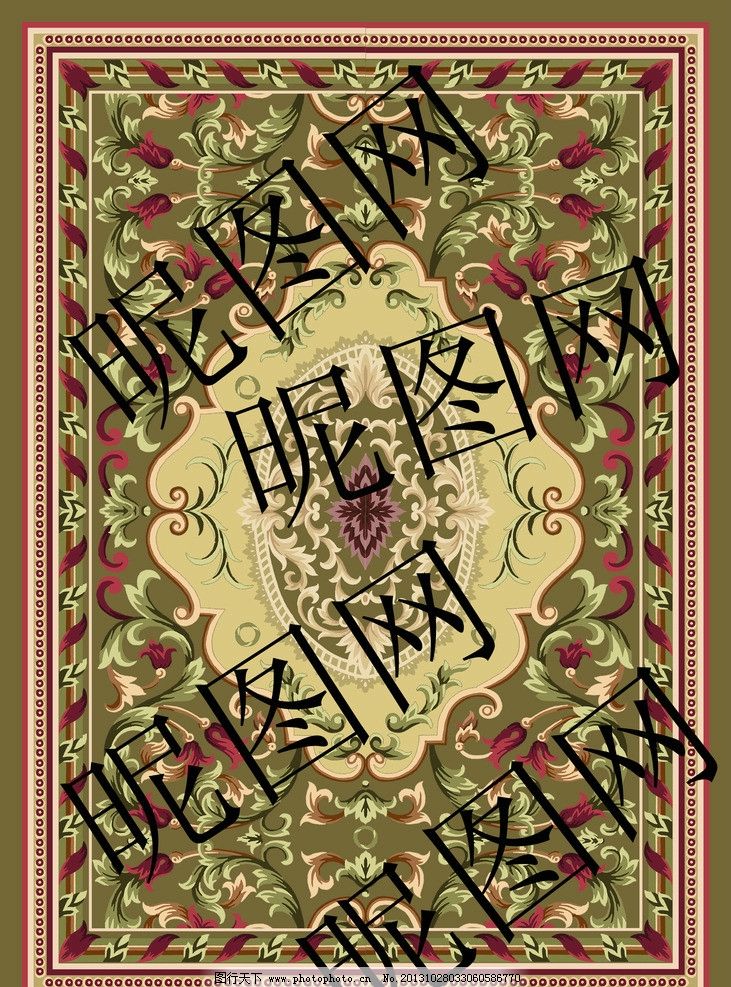 地毯 现代地毯 填色图片 欧式地毯 花纹图 源文件