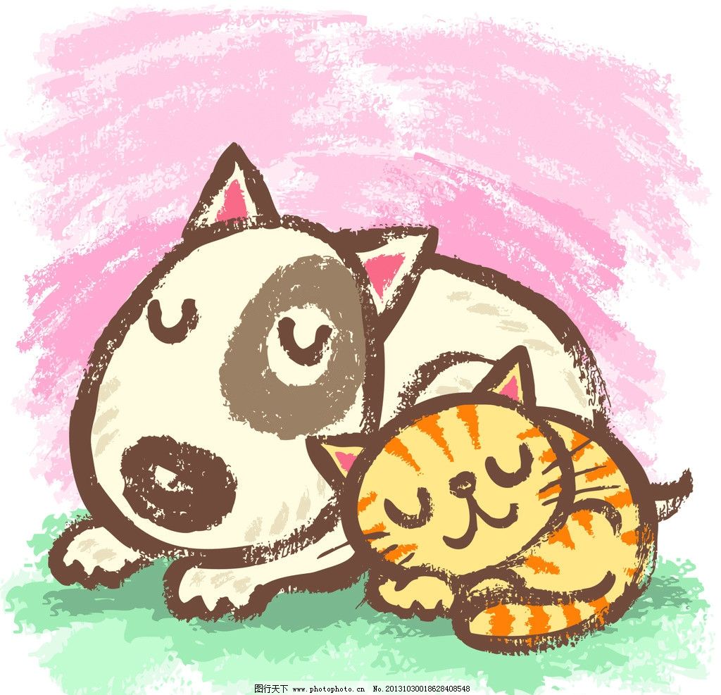 卡通狗 漫画 动物 小狗 狗狗 小猫 动漫动画