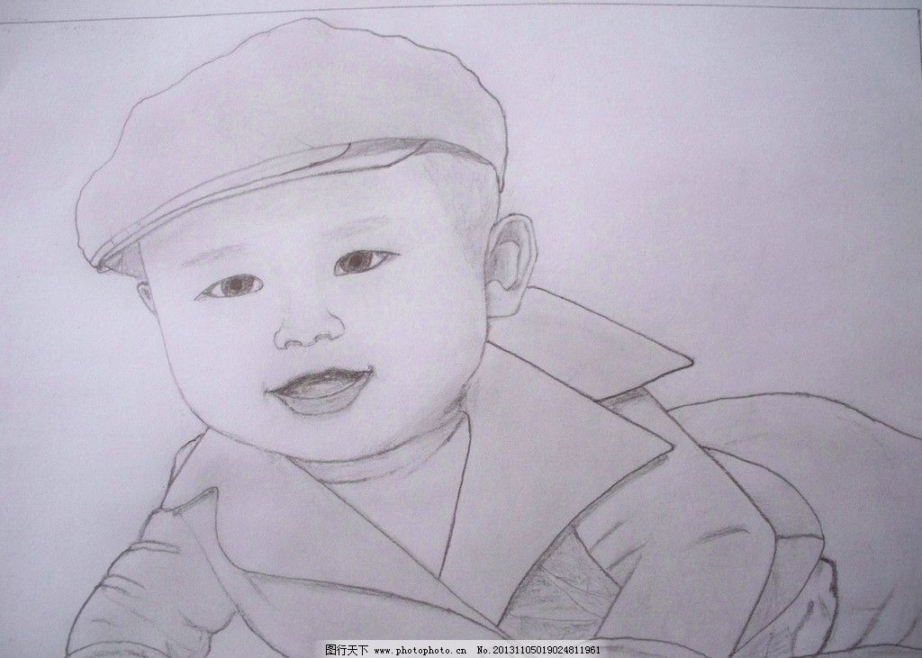 素描画男孩图片展示_素描画男孩图片下载