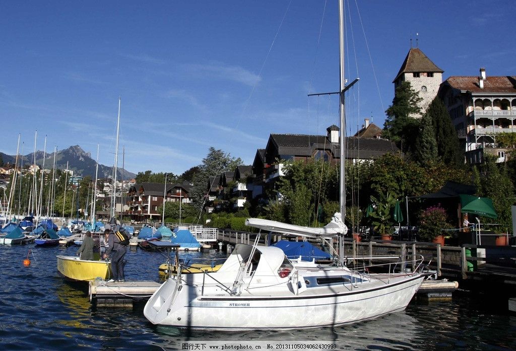 瑞士 蒙特勒 游艇港图片