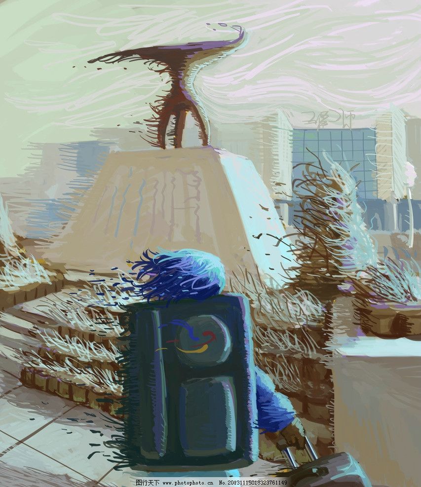 漫画 冷风 画板图片