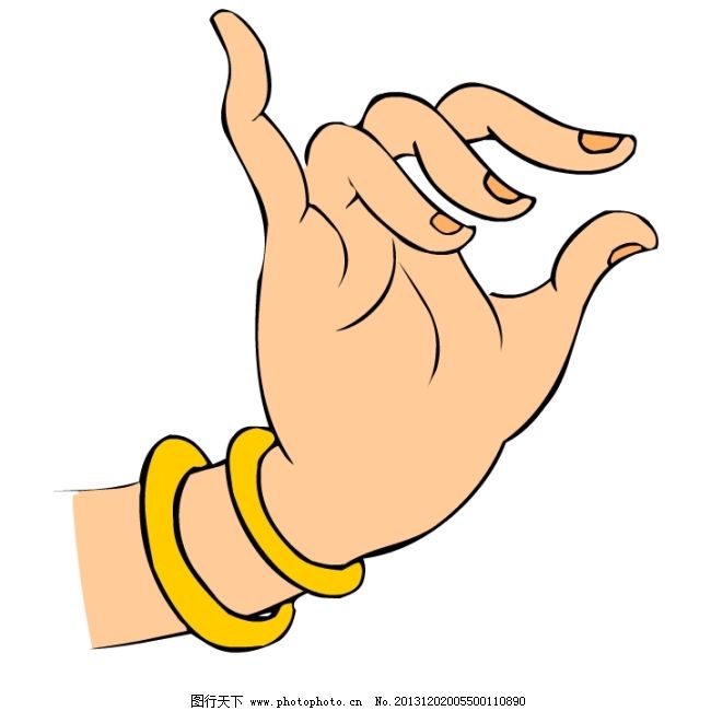 云手,云手免费下载 矢量图 黄色手镯 其他矢量图