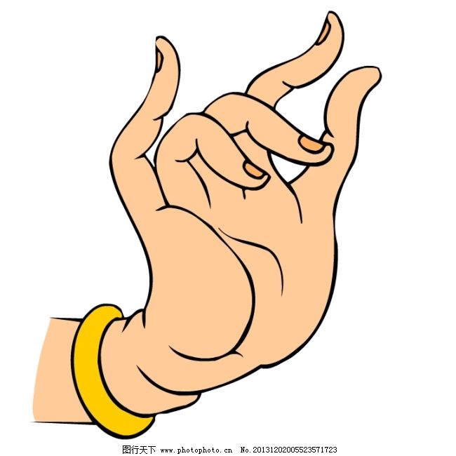 云手带手镯,云手带手镯免费下载 黄色 矢量素材