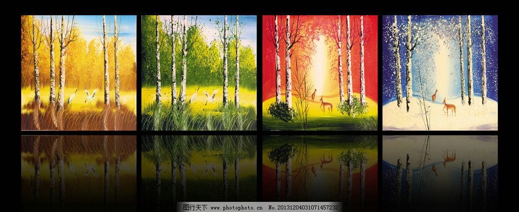 手绘风景三联画 风景三联画 油画风景 春夏秋冬三联画 鹤 鹿 手绘花朵 三联图 装饰画 唯美 花藤 绿叶 三联画素材 移门设计 艺术画 抽象画 现代画 简约画 挂画 壁画 壁挂 挂板 室内装饰 墙画 艺术 插画 无框画 三联画 简约 现代 组合 高清 无框画图片 现代装饰 组合画 客厅 抽象 创意 KTV 酒店 高档 装饰 美术绘画 其他模版 广告设计模板 源文件 300DPI PSD