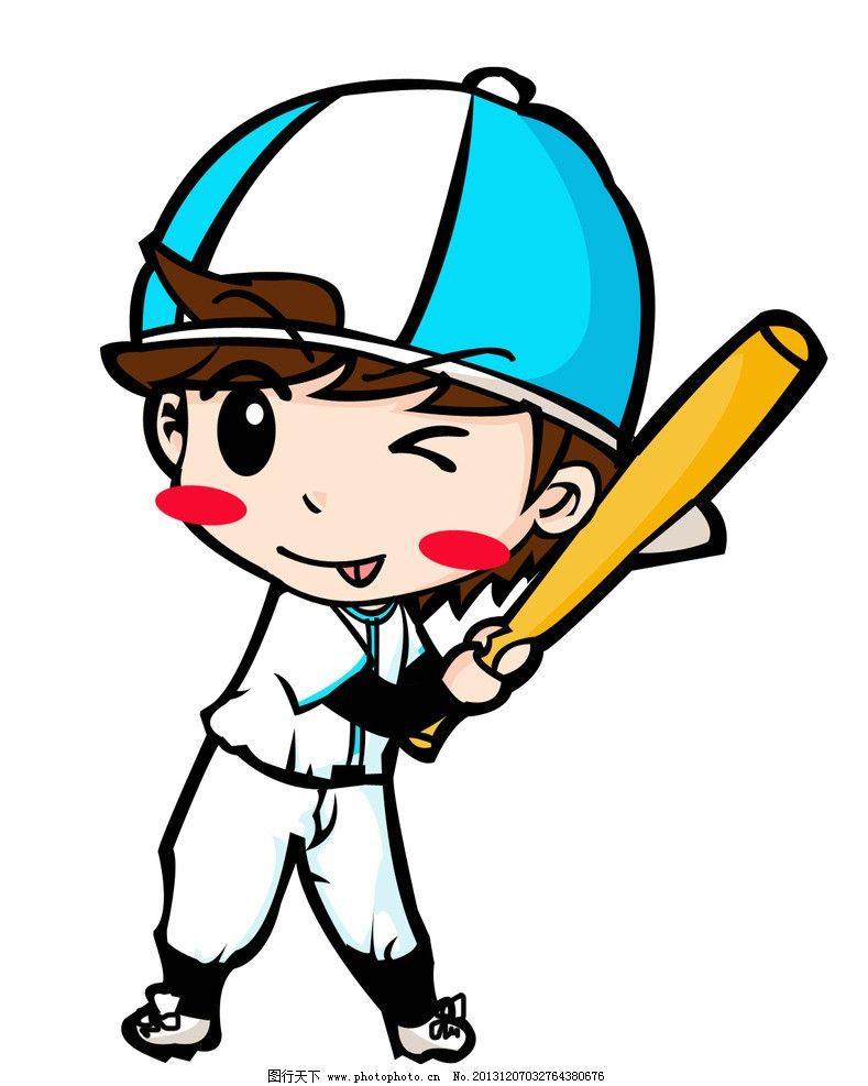 动漫男孩打棒球图片