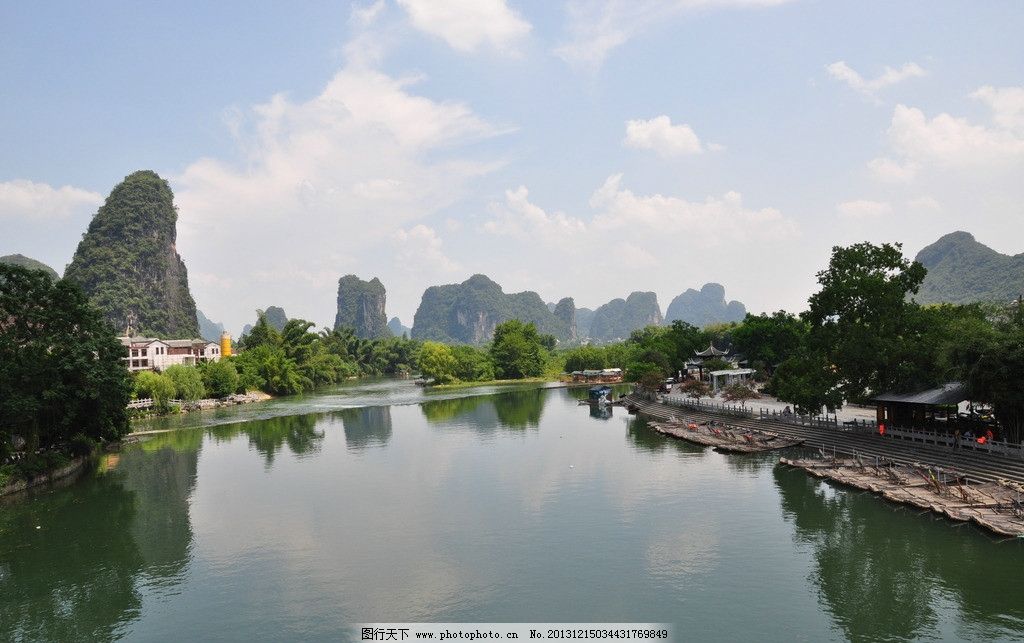 桂林山水风景图片手绘