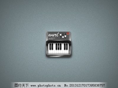 app按钮:精致写实钢琴调音器ICON_图标按钮_