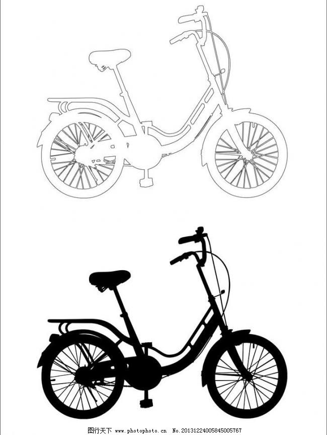 自行车 淑女车图片,剪影 交通工具 其他 现代科