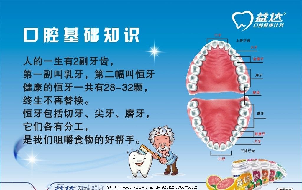 益达口腔护齿图片,护齿知识 卡通医生 卡通牙齿 益达口香糖-图行天下图库