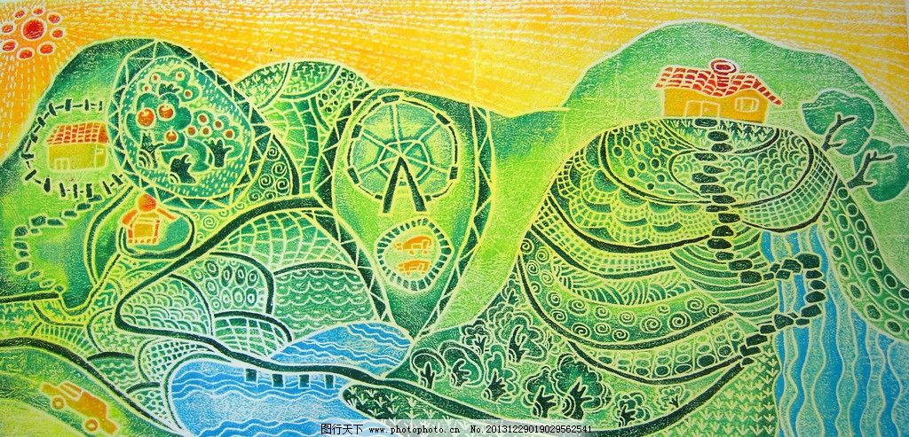 家乡美 版画图片