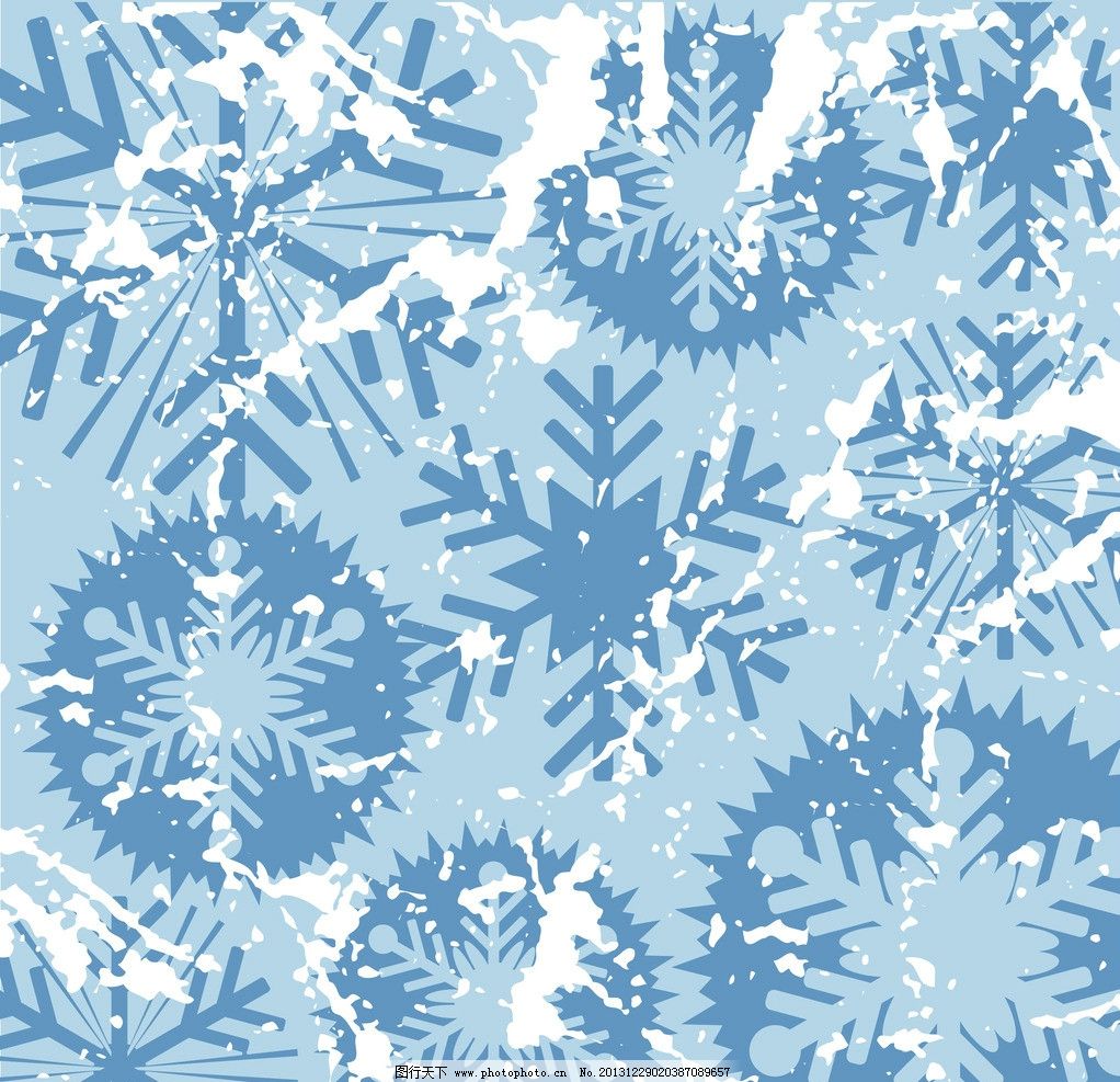 雪花花纹 雪花 花纹 花纹效果 蓝色背景效果 浅蓝色渐变背景 花边花纹