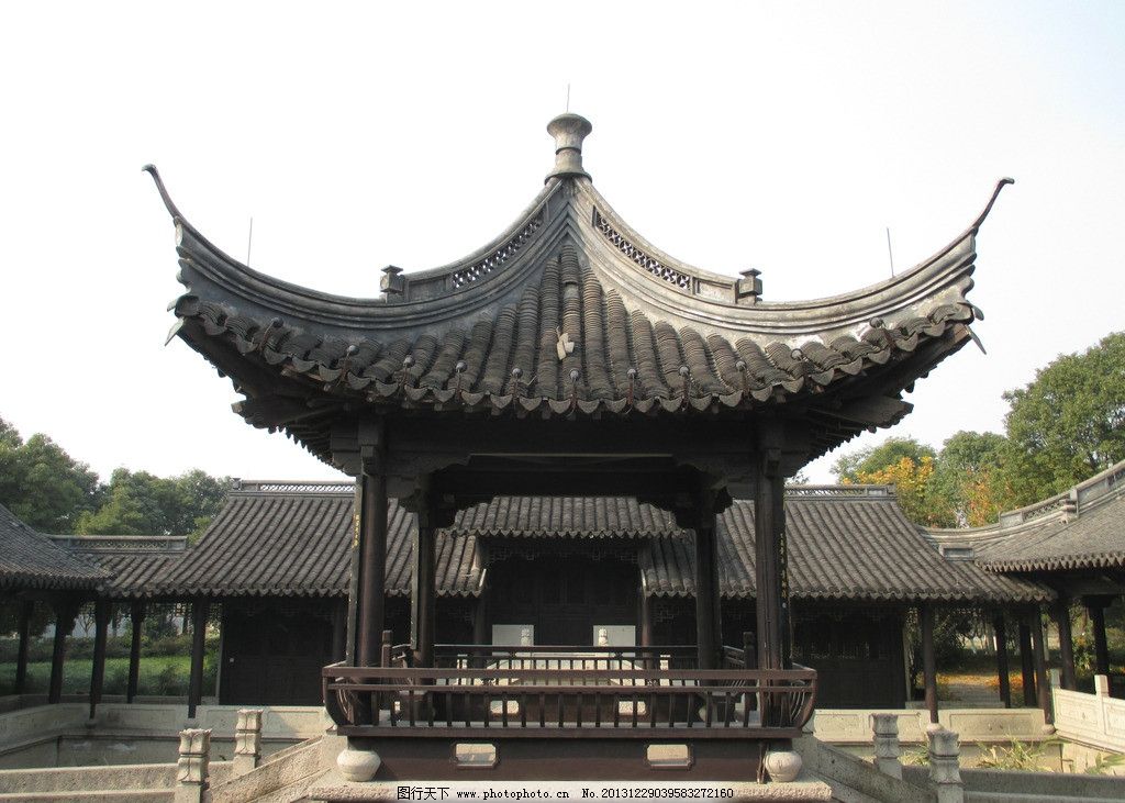 亭子 园林建筑风格 古代风格房屋图片