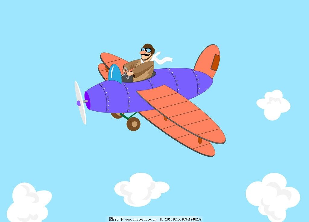 动画片飞行员图片_动漫卡通_插画绘画-图行天下素材网