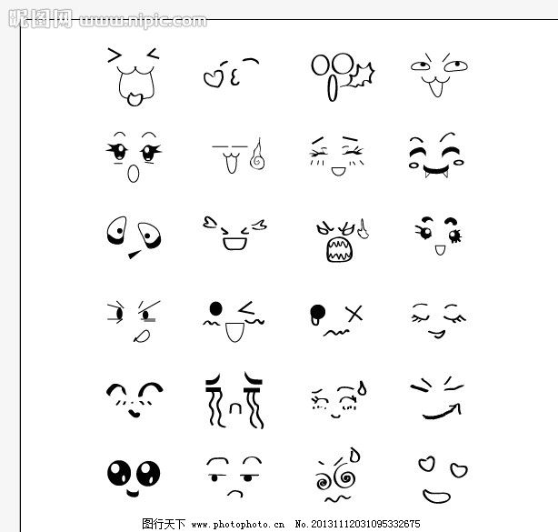 矢量漫画卡通表情图片 图标元素 设计元素 图行天下素材网